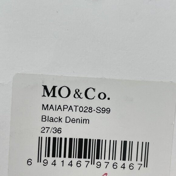 NEW MO&Co. Womens 27 Rock N Soul Black Distressed Jeans Cotton Blend - Picture 4 of 13